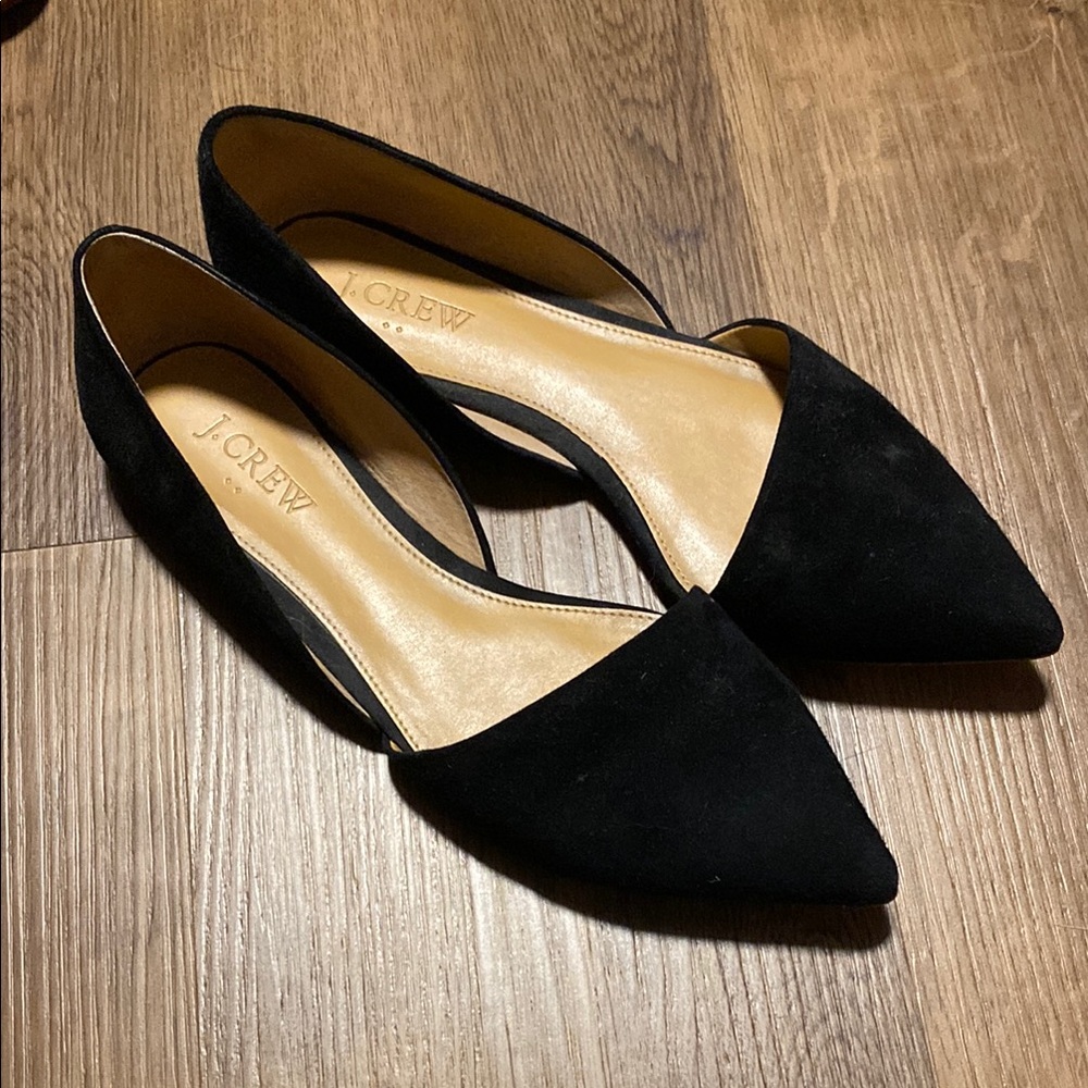 J. Crew Women's Black Suede Flats Size 7
